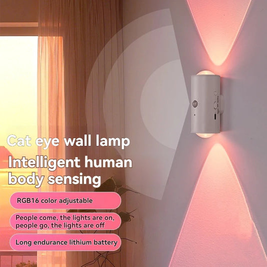Motion Sensor Wall Light 16 RGB Colors Auto On/Off 3M Range Magnetic Mount for Bedroom Hallway