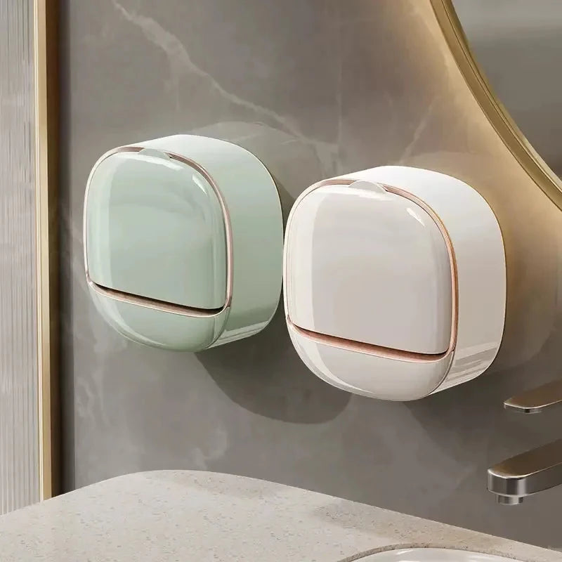 Waterproof Soap Box for Shower, Hanging Soap Holder with Drainage for Bathroom Storage