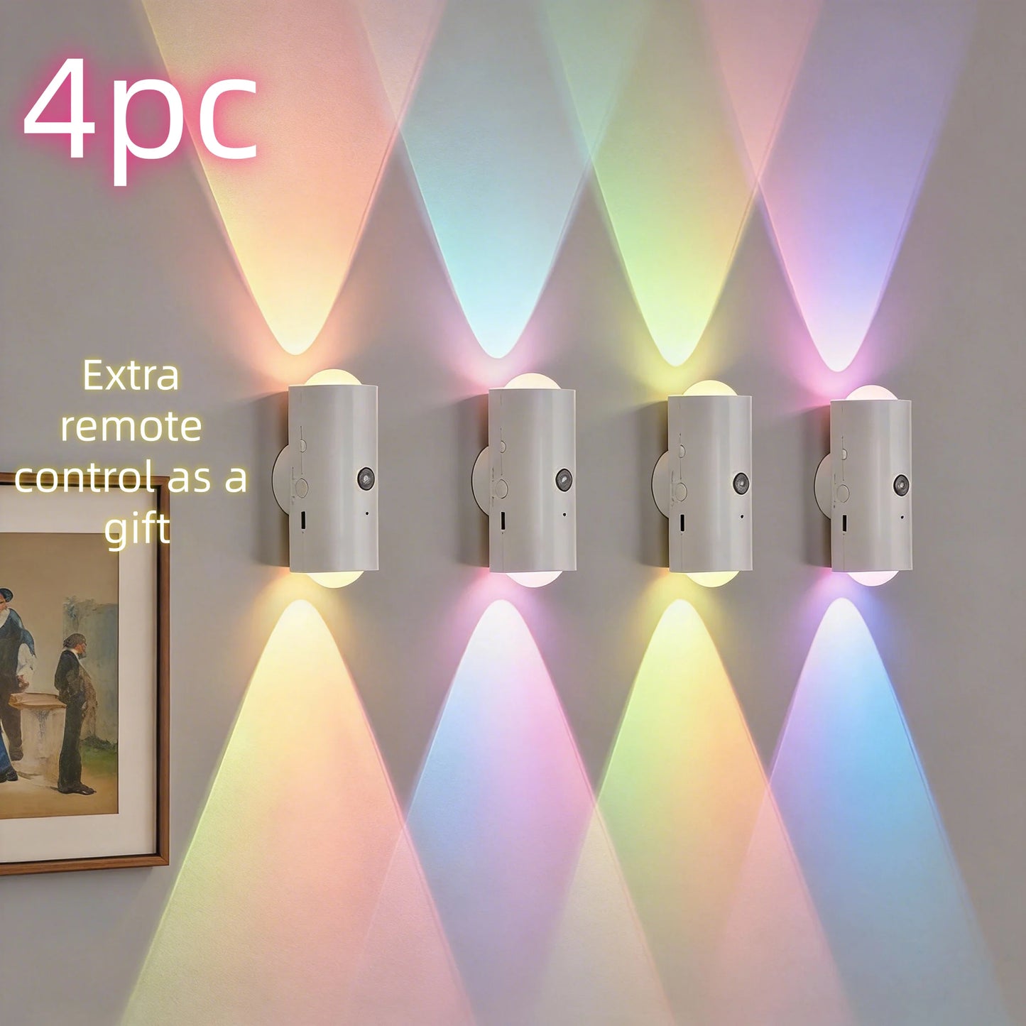 Motion Sensor Wall Light 16 RGB Colors Auto On/Off 3M Range Magnetic Mount for Bedroom Hallway