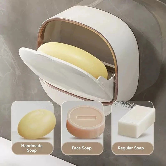 Waterproof Soap Box for Shower, Hanging Soap Holder with Drainage for Bathroom Storage