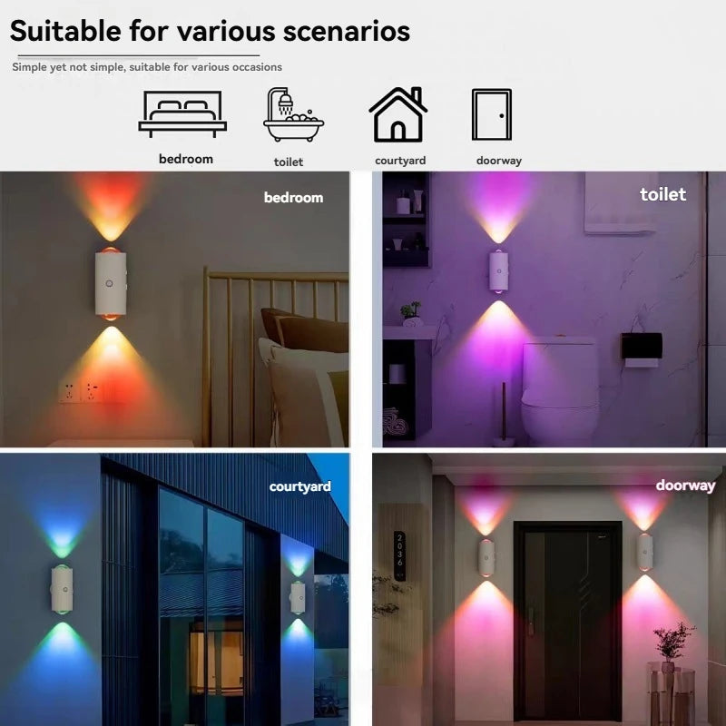 Motion Sensor Wall Light 16 RGB Colors Auto On/Off 3M Range Magnetic Mount for Bedroom Hallway